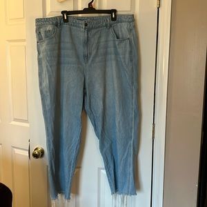 Future collective (20) high rise wide leg baggy 100% cotton jeans